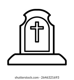 Tombstone icon free vector design illustration simple