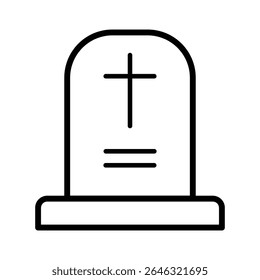 Tombstone icon free vector design illustration simple