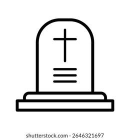 Tombstone icon free vector design illustration simple