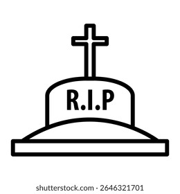 Tombstone icon free vector design illustration simple