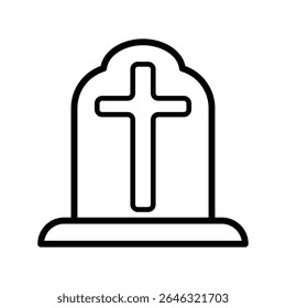 Tombstone icon free vector design illustration simple