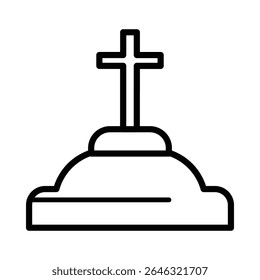 Tombstone icon free vector design illustration simple