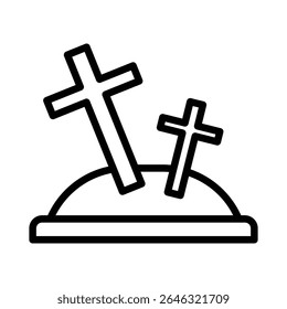 Tombstone icon free vector design illustration simple