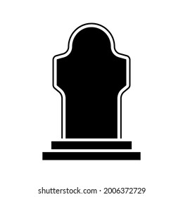 Tombstone icon. Grave sign symbol. Vector illustration