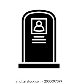 Tombstone icon. Grave sign symbol. Vector illustration