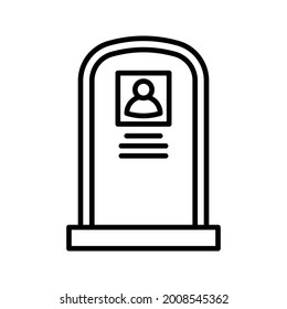Tombstone icon. Grave sign symbol. Vector illustration