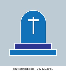 Tombstone icon. gravestone icon. Rip grave icon vector. Halloween vector illustration. Halloween and scary, tombstone sign vector graphics. EPS file 52.