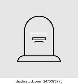 Tombstone icon. gravestone icon. Rip grave icon vector. Halloween vector illustration. Halloween and scary, tombstone sign vector graphics. EPS file 42.