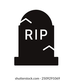 The tombstone icon. The Halloween holiday. Vector illustration.
