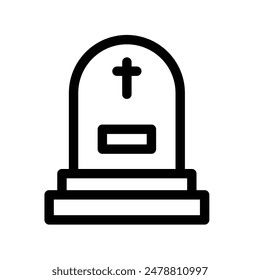 Tombstone Icon Ideal for Cemetery and Memorial Illustrations