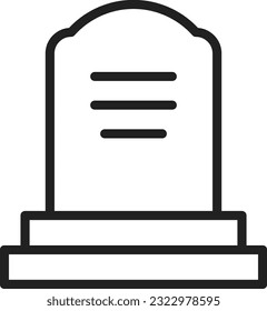 Tombstone Icon image. Suitable for mobile application.