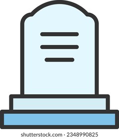 Tombstone Icon image. Suitable for mobile application.