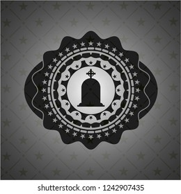 tombstone icon inside dark badge