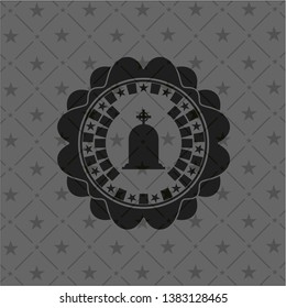 tombstone icon inside dark badge