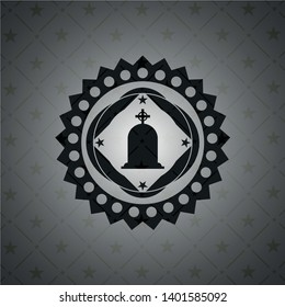 tombstone icon inside dark badge