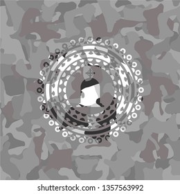 tombstone icon inside grey camo texture