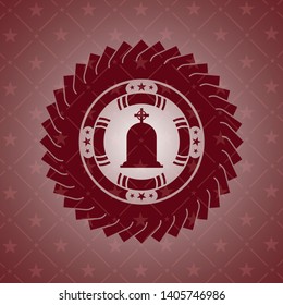 tombstone icon inside red emblem