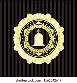 tombstone icon inside shiny emblem