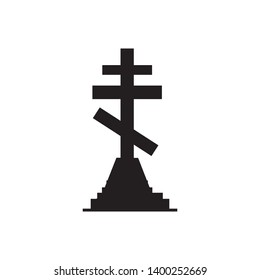 Tombstone icon isolated on white background