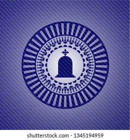 tombstone icon with jean texture