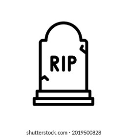 tombstone icon line style vector