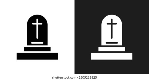 Tombstone icon logo set vector
