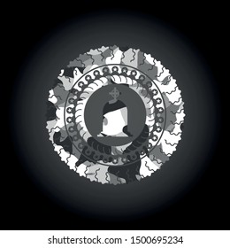 tombstone icon on grey camo pattern