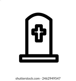 icono de lápida sobre fondo blanco