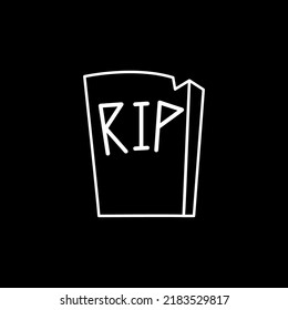 Tombstone icon. Premium style design from halloween collection. UX and UI.