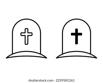 Tombstone icon. Rip grave icon vector. Stock vector illustration.