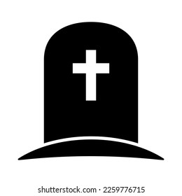 Tombstone icon. Rip grave icon vector.