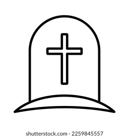 Tombstone icon. Rip grave icon vector. Stock vector illustration.
