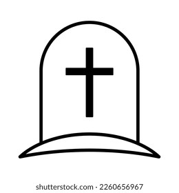 Tombstone icon. Rip grave icon vector. Stock vector illustration.