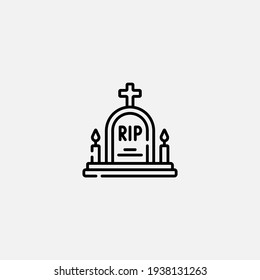 Tombstone icon sign vector,Symbol, logo illustration for web and mobile