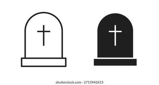 Icono de lápida en formato de Vector moderno simple. Paquete de iconos EPS