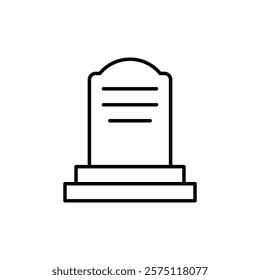 tombstone icon Simple outline illustration