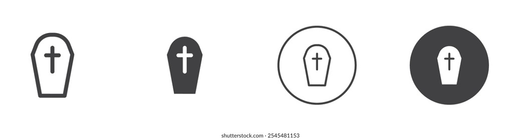Tombstone icon Simple outline vector logo