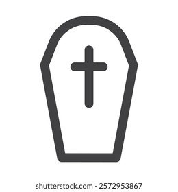 Tombstone icon Simple outline vector logo