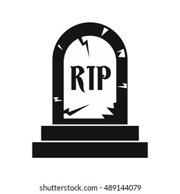 Tombstone icon in simple style on a white background vector illustration