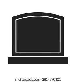 Tombstone icon, simple style Vector