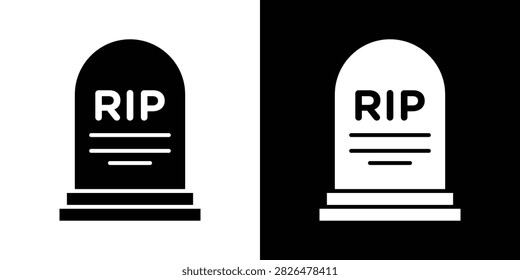 Tombstone icon solid pictogram pack.