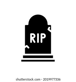 tombstone icon solid style vector