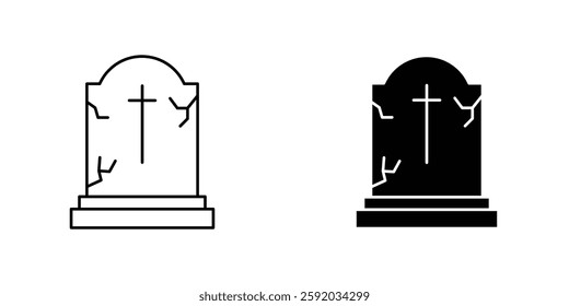 Tombstone icon symbol collection on white background.