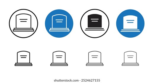 Tombstone icon Thin line art collection
