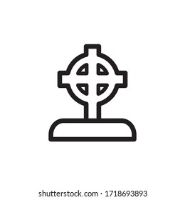 Icono Tombstone En El Vector De Diseño A La Vez Eps 10