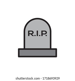 Tombstone Icon In Trendy  Design Vector Eps 10