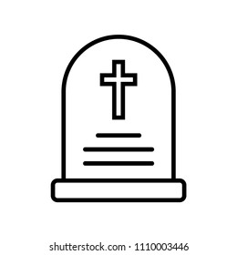 Tombstone icon vector