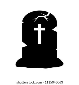 Tombstone icon vector