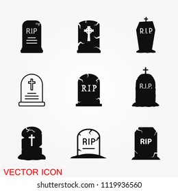 Tombstone icon vector