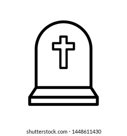 Tombstone icon vector design template